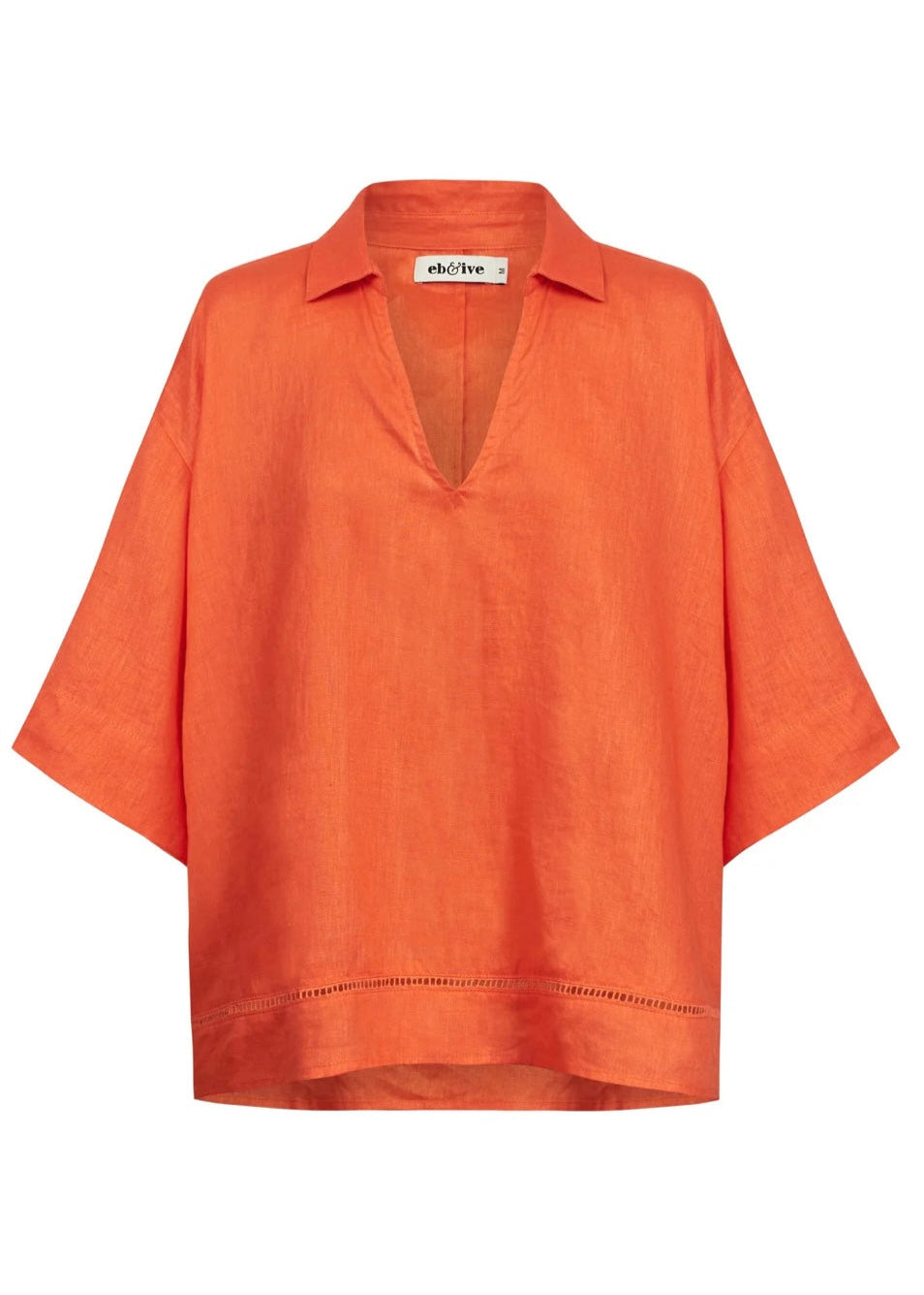 Miramar Collared Top ~ Coral