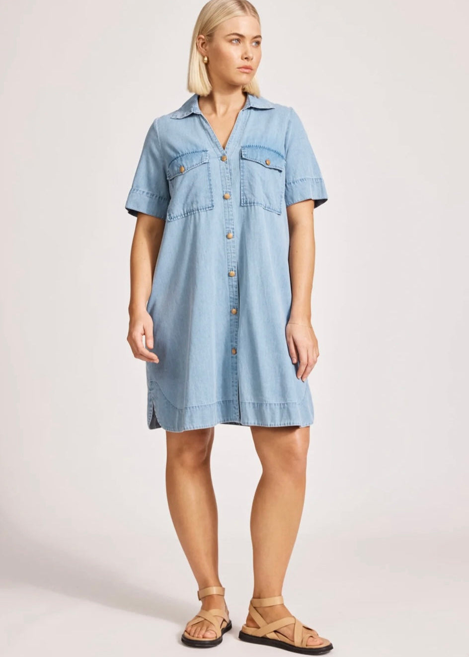 Melenia Shirt Dress ~ Denim
