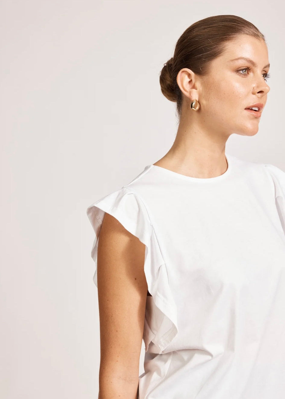 Francia Frill Tank ~ White