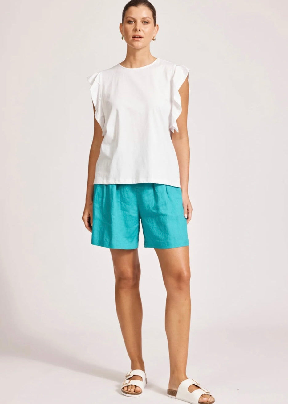 Francia Frill Tank ~ White