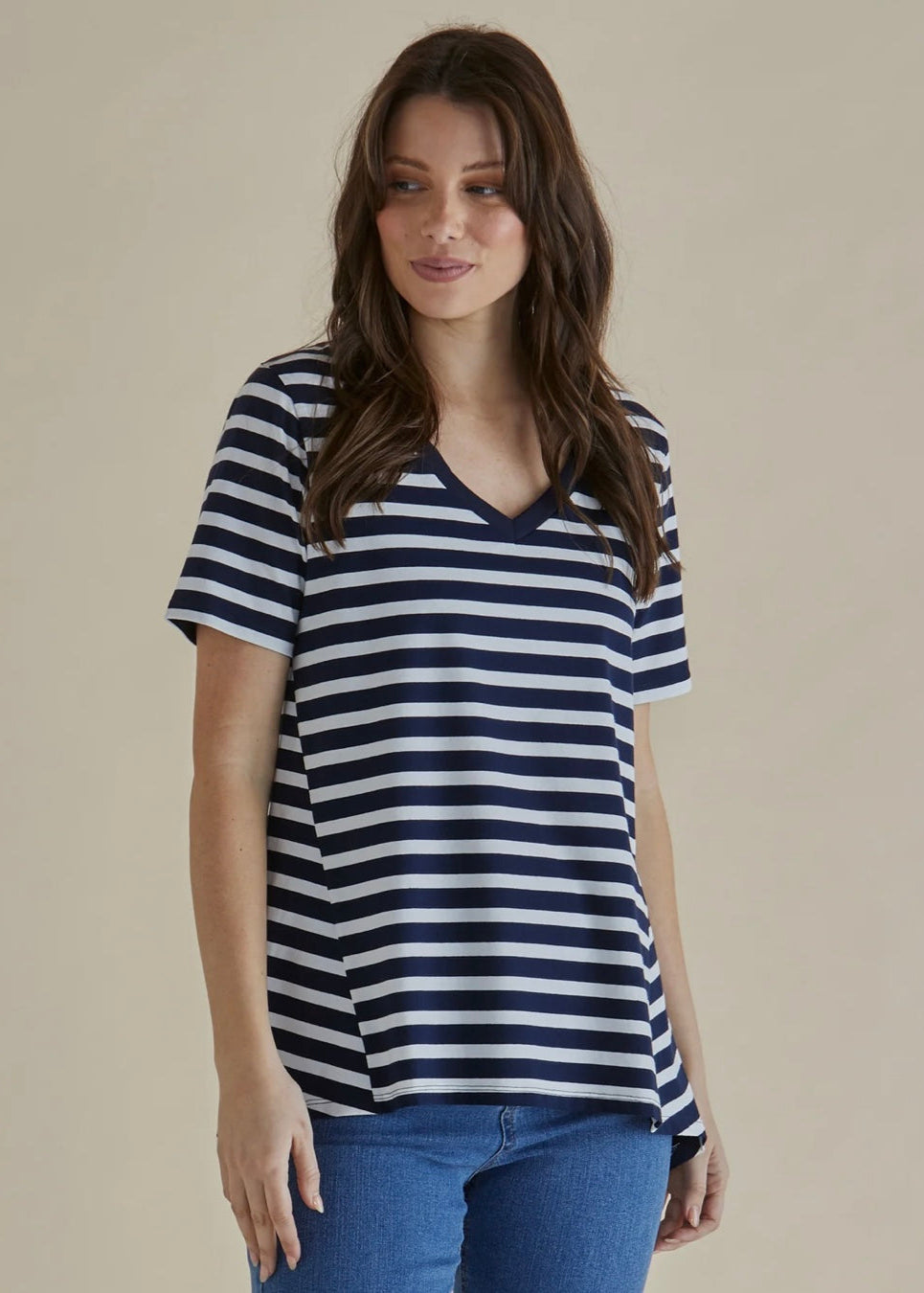 Luella Tee ~ Navy Stripe