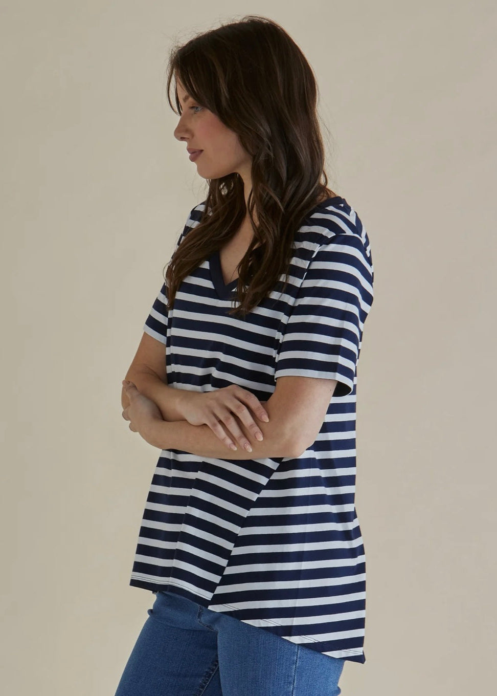 Luella Tee ~ Navy Stripe