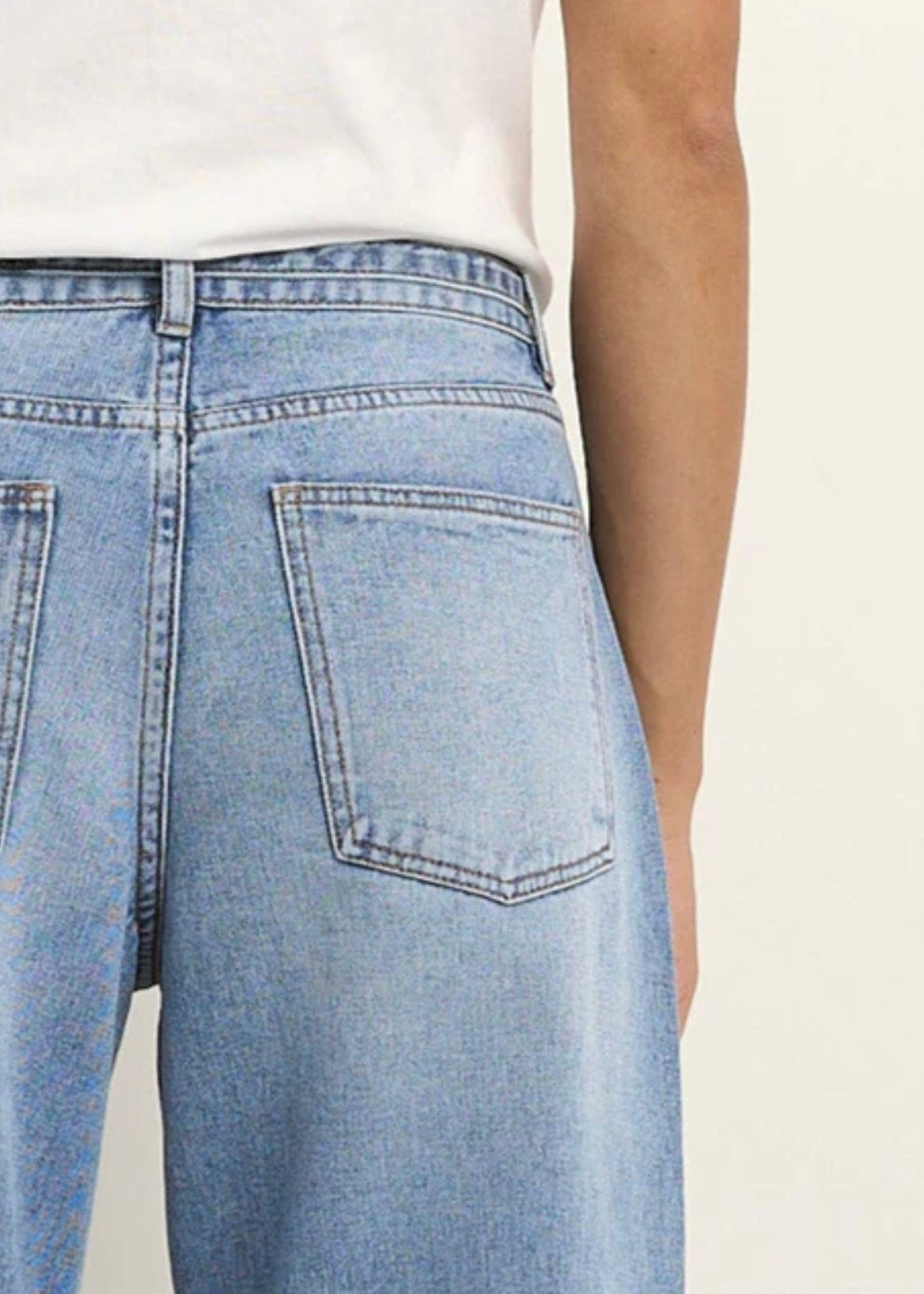 Campus Tie Waist Barrel Jeans ~ Light Blue