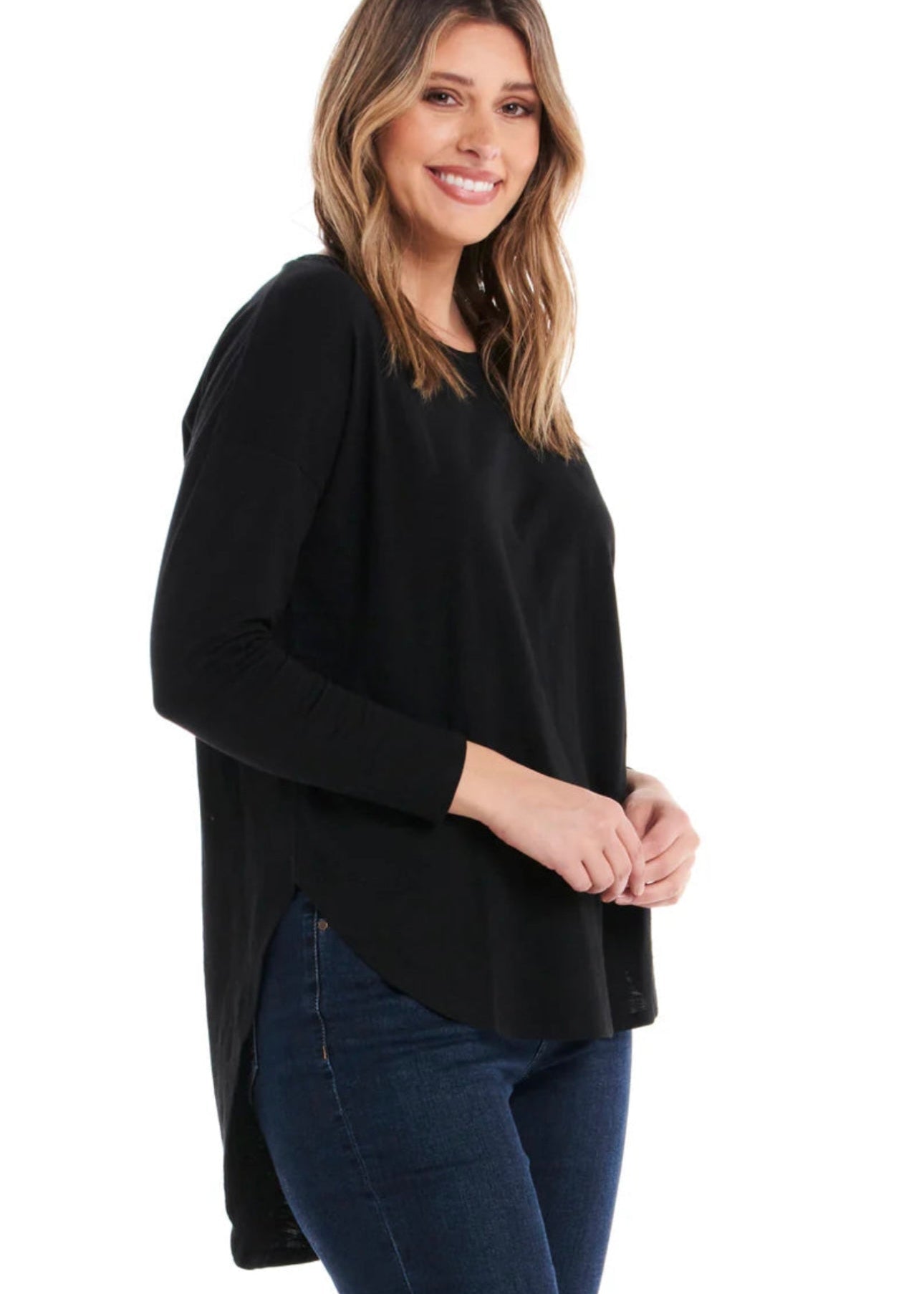 Jessie Long Sleeve Tee ~ Black