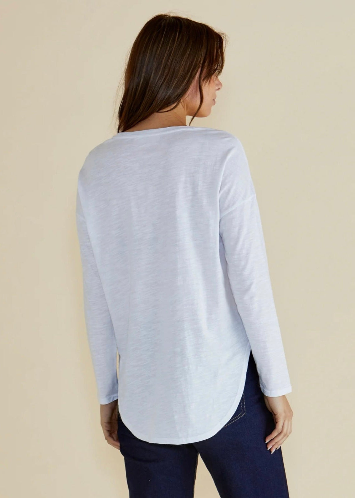 Jessie Long Sleeve Tee ~ White