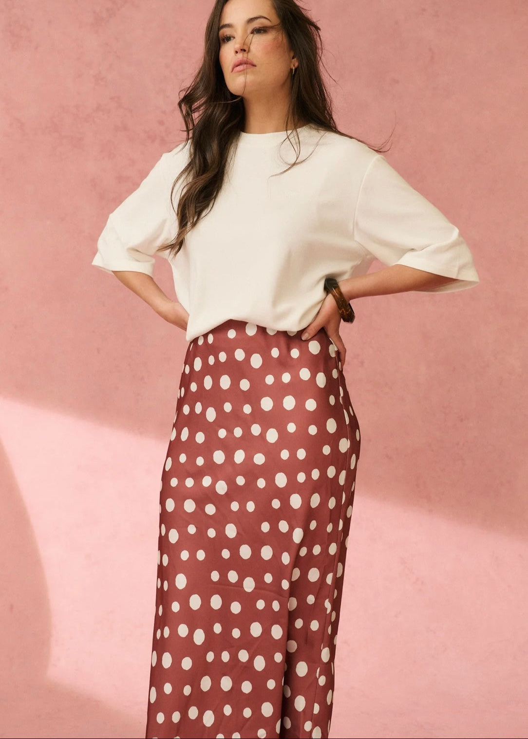 Millie Slip Skirt ~ Rust Spot