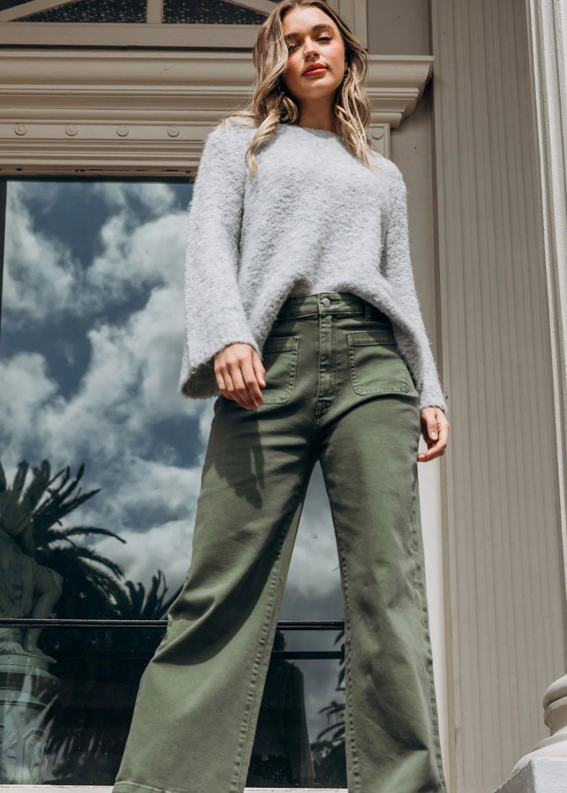 Sarah Wide Leg Jean ~ Green