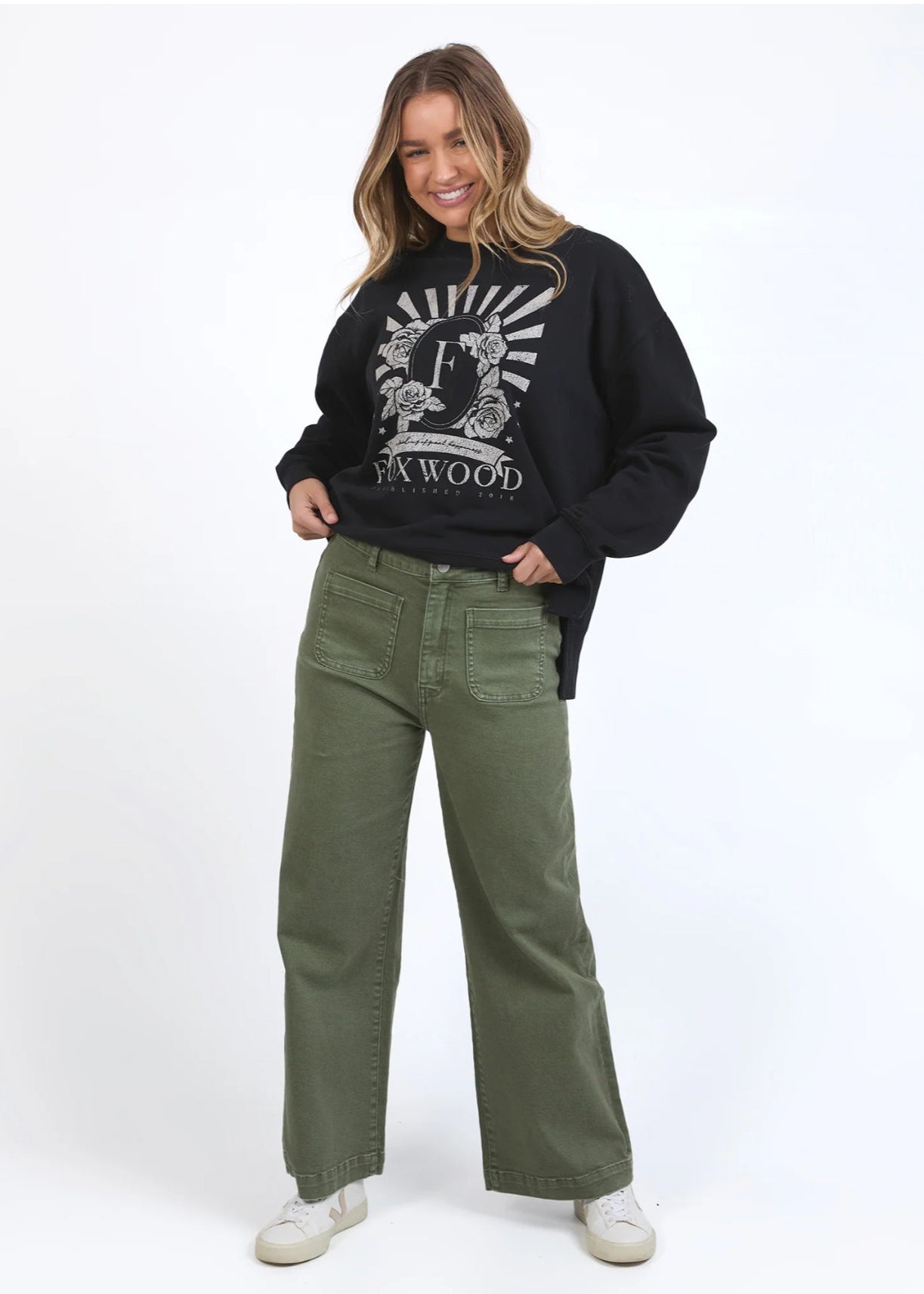 Sarah Wide Leg Jean ~ Green