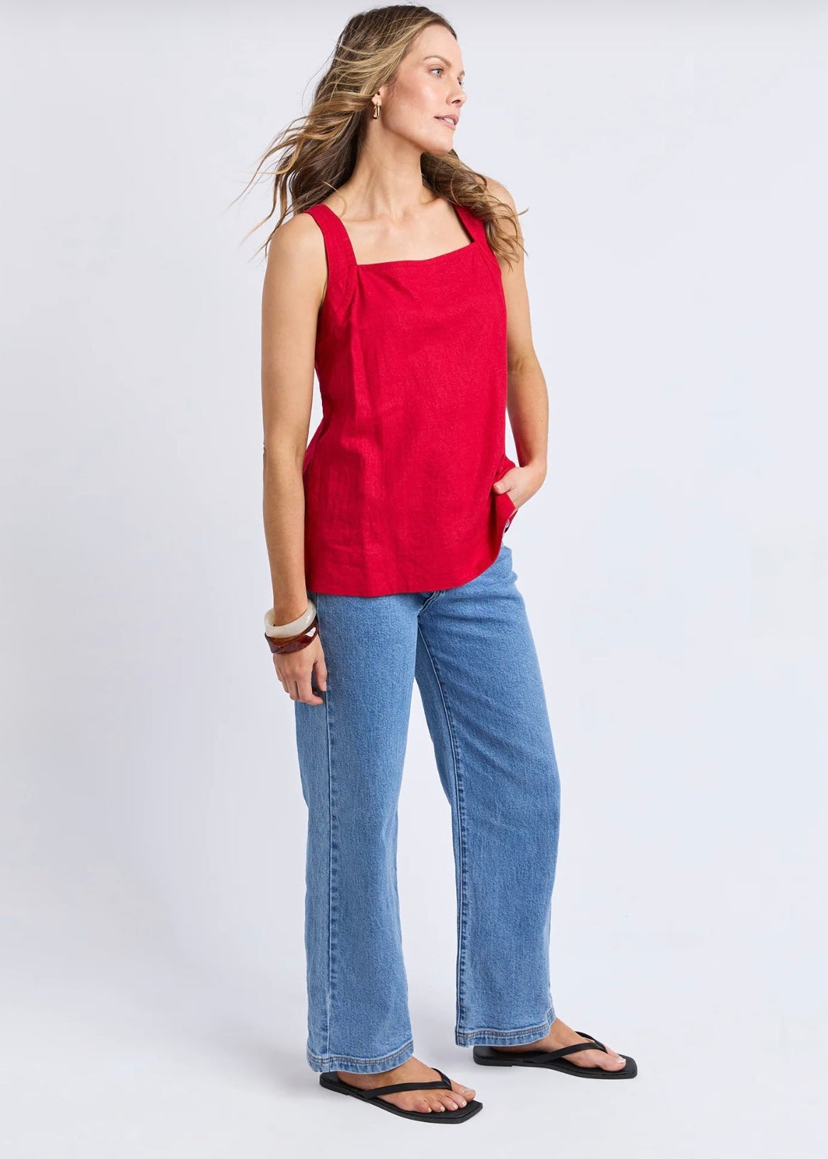 Lourdes Top ~ Crimson