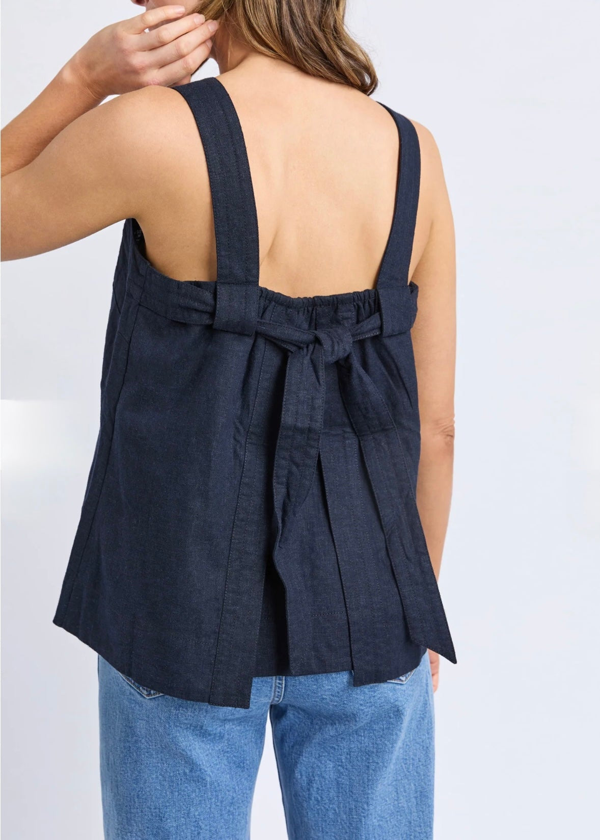 Lourdes Top ~ Navy