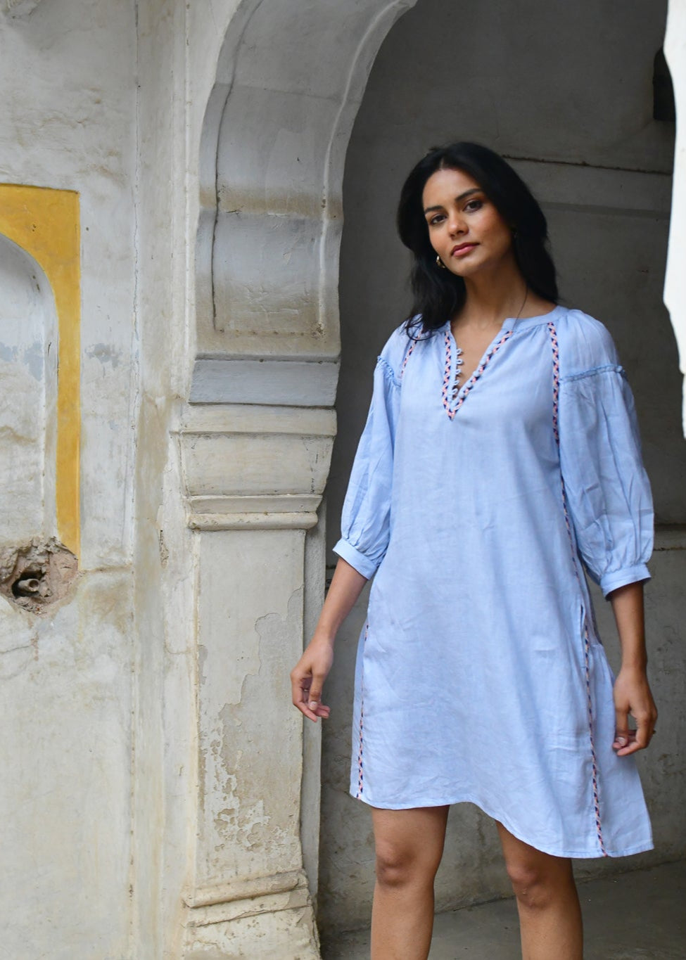 Maya Shift Dress ~ Sky