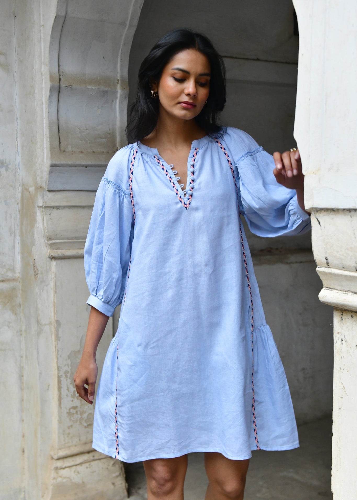 Maya Shift Dress ~ Sky