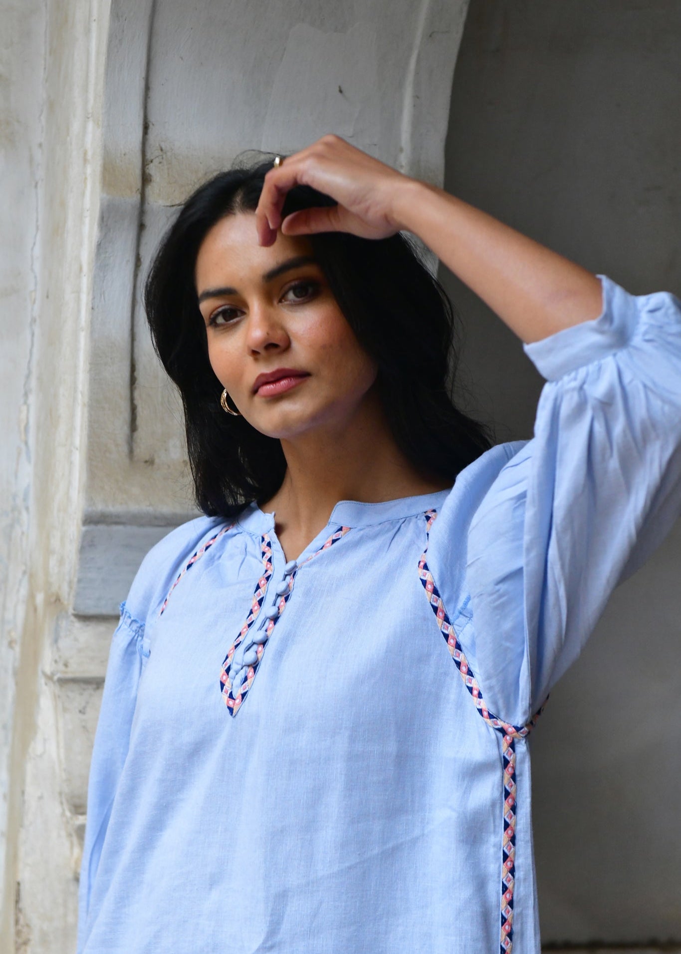 Maya Shift Dress ~ Sky