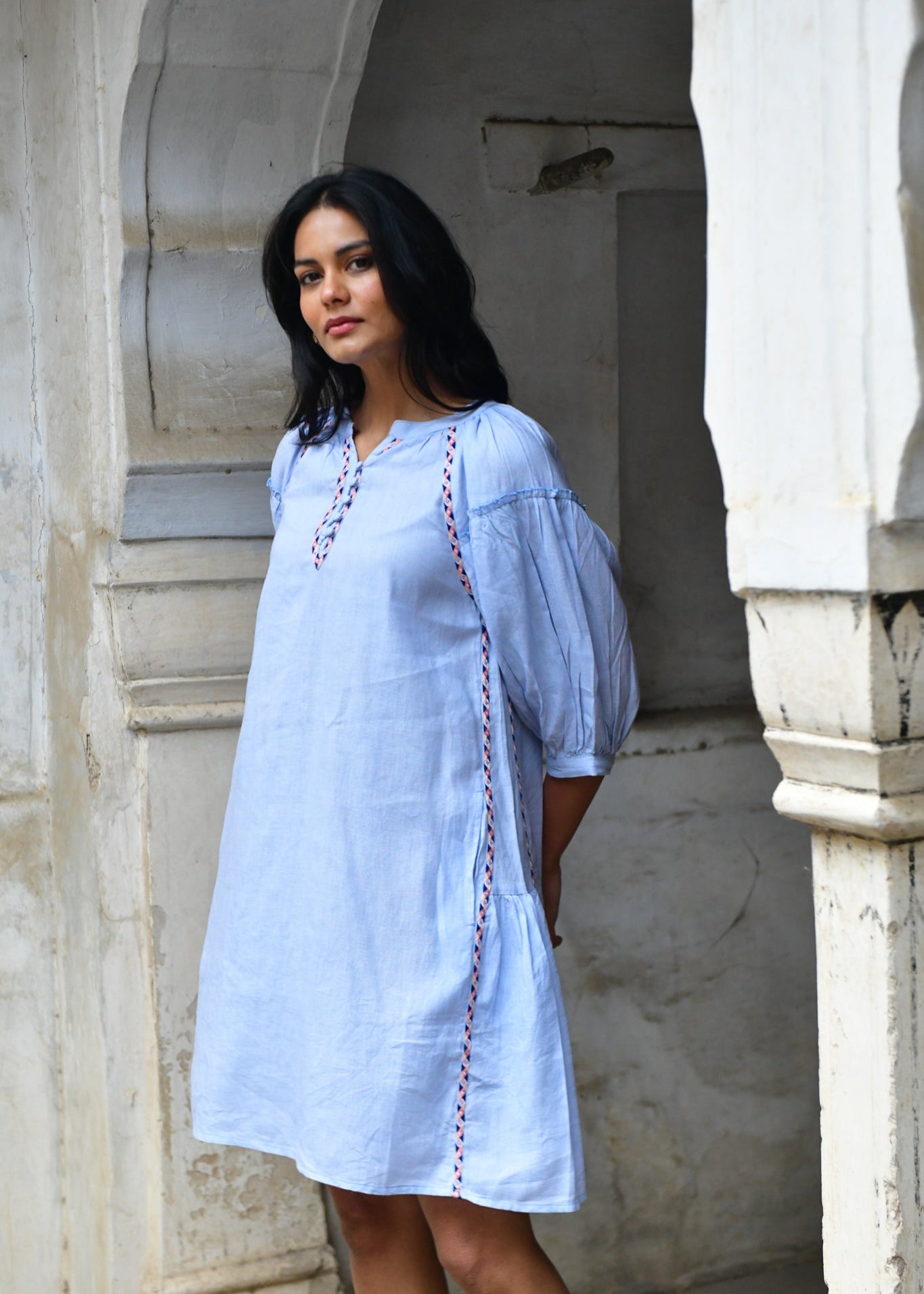 Maya Shift Dress ~ Sky