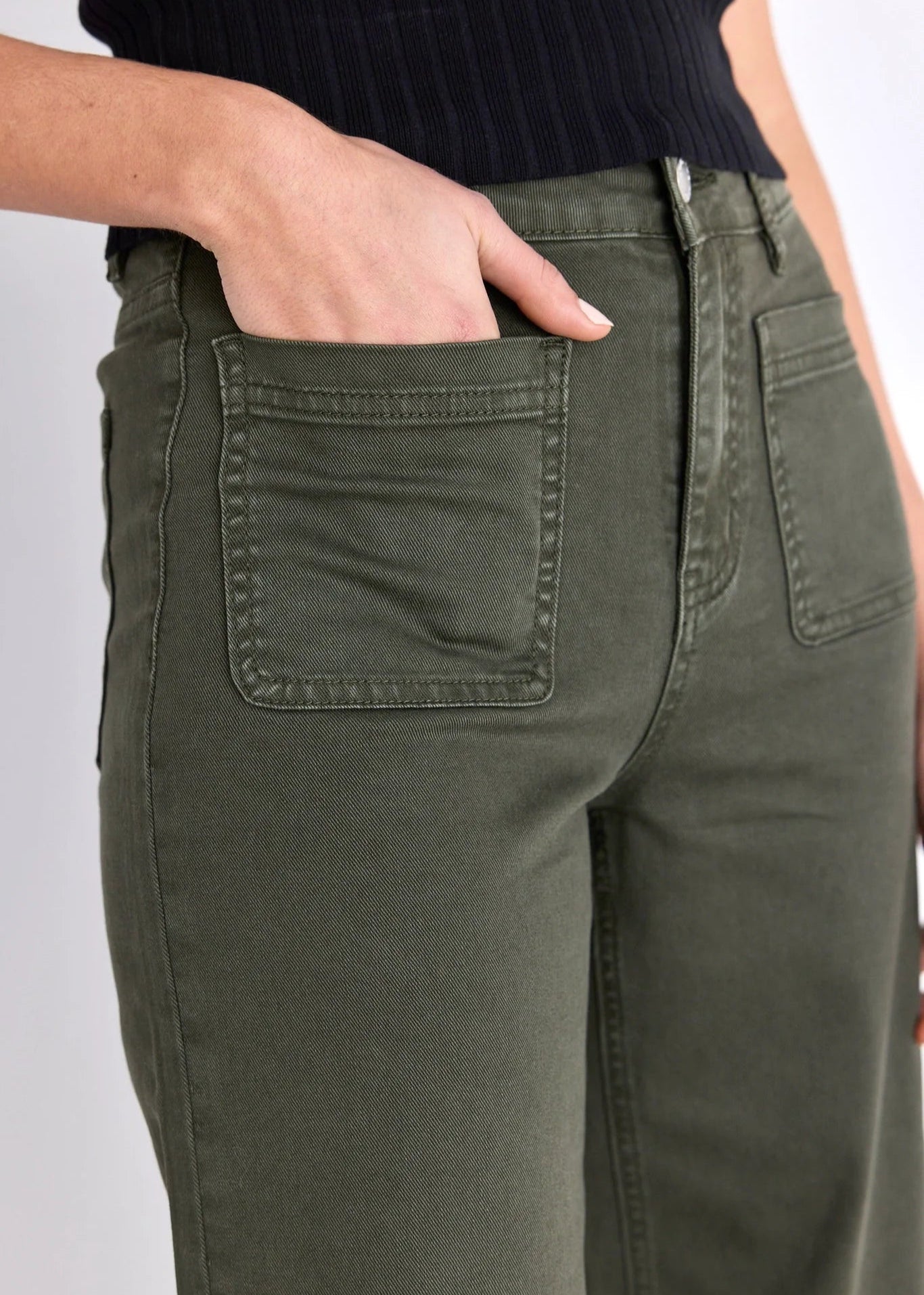 Zoey High Rise Jean ~ Dark Khaki