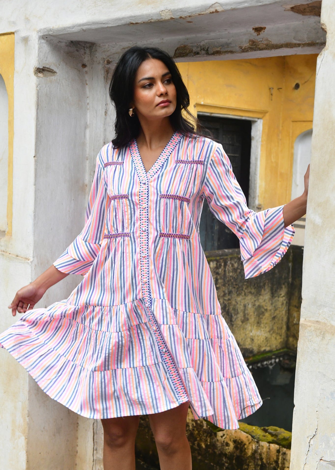 Sunset Swing Dress ~ Multi