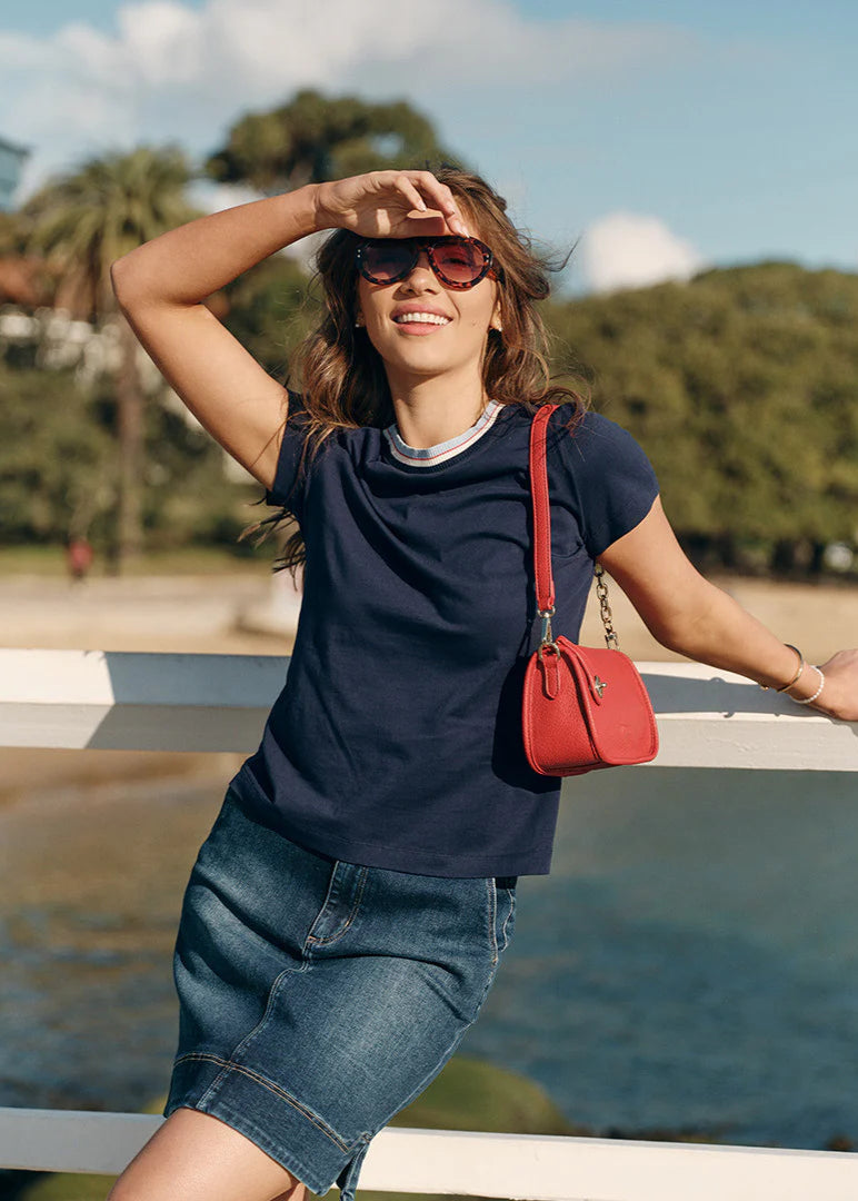 Sapphire Cargo Denim Skirt ~ Indigo