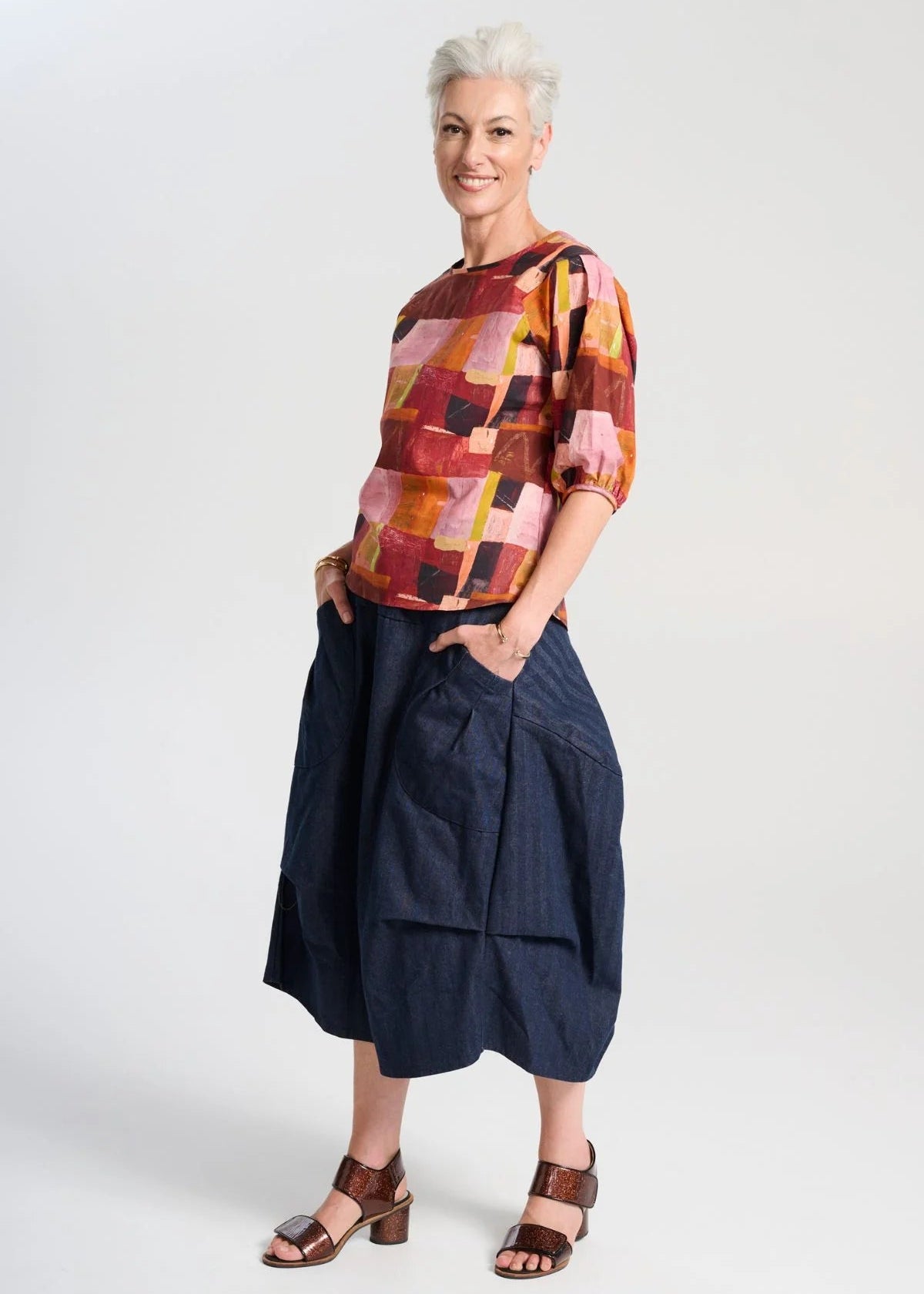 Milwaukee Classic Denim Skirt ~ Dark Wash