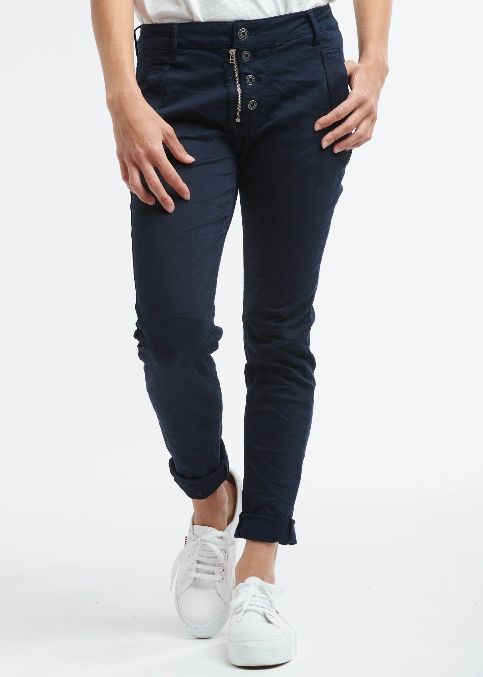 Classic Button Jean ~ Navy
