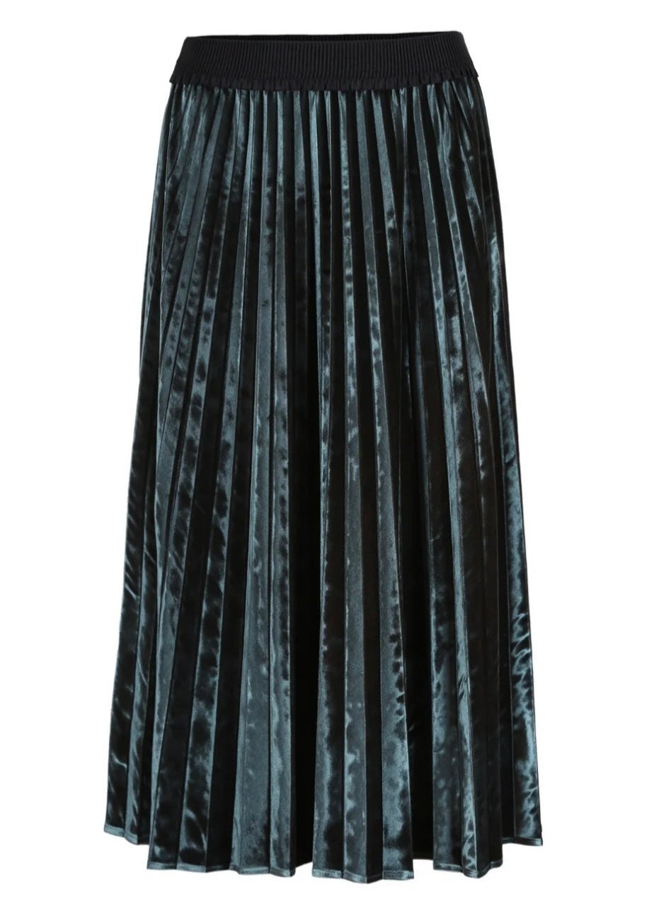 Mirage Velvet Skirt ~ Emerald Green