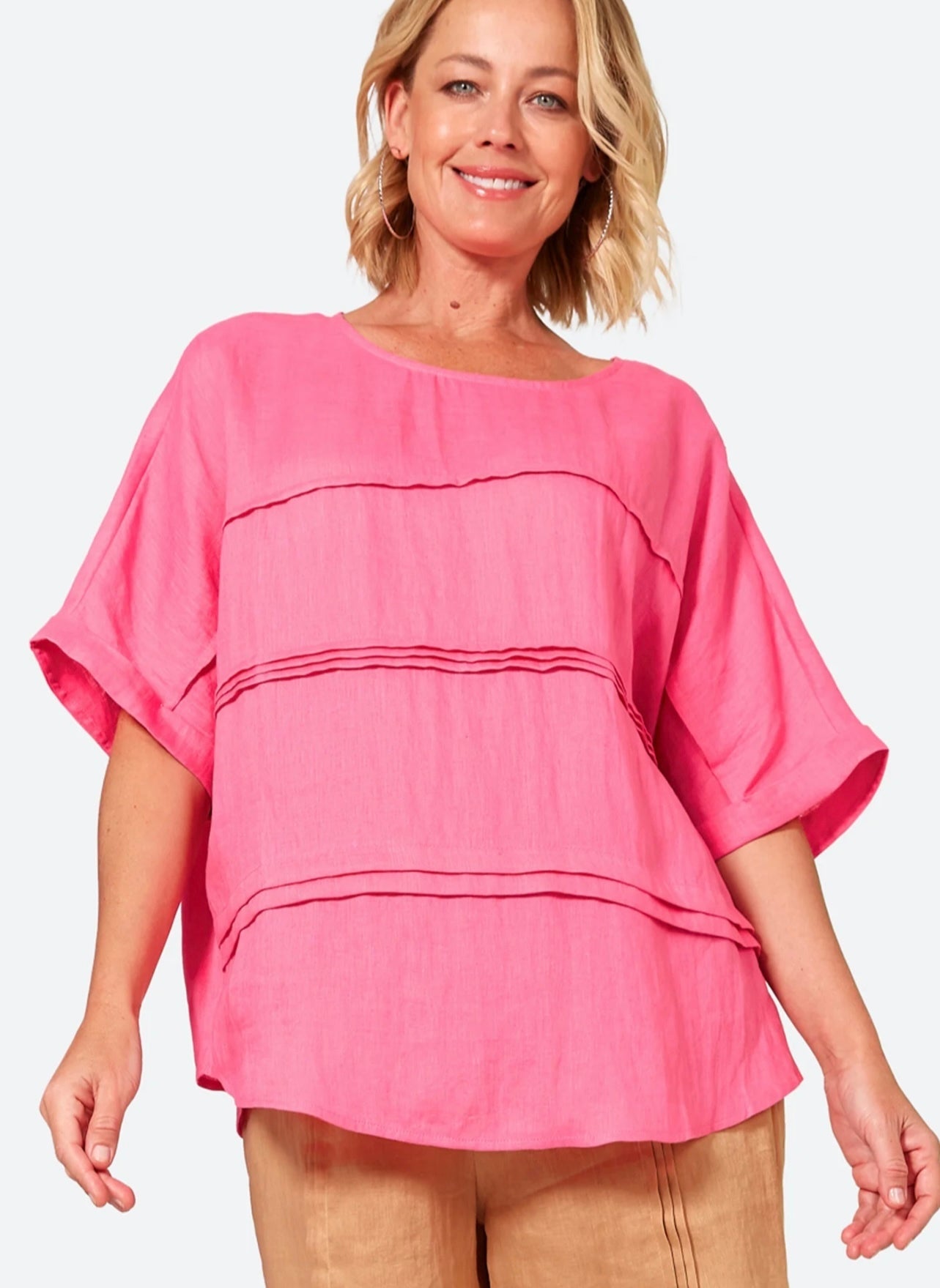 La Vie Pintuck Top ~ Candy