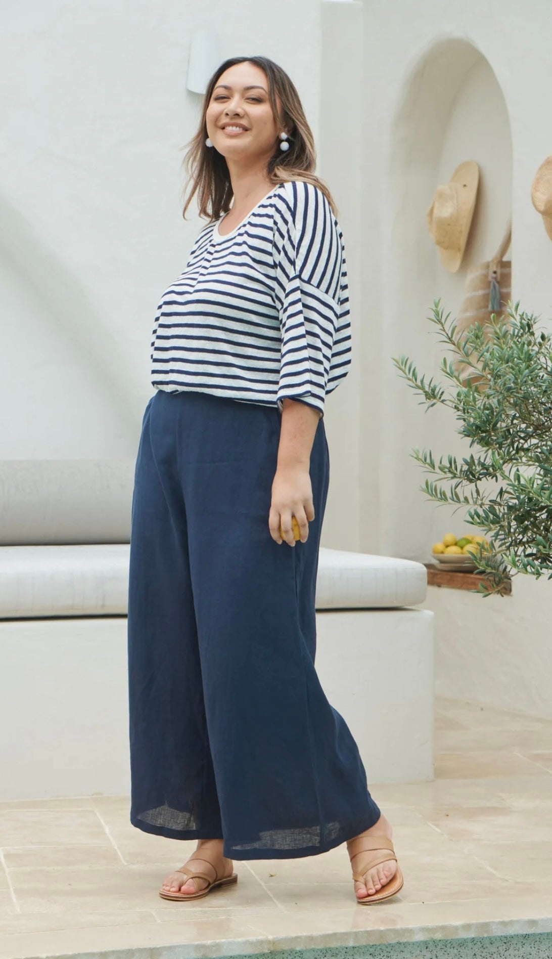 La Vie Crop Pant ~ Sapphire