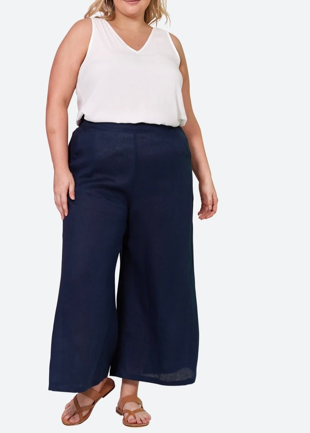 La Vie Crop Pant ~ Sapphire