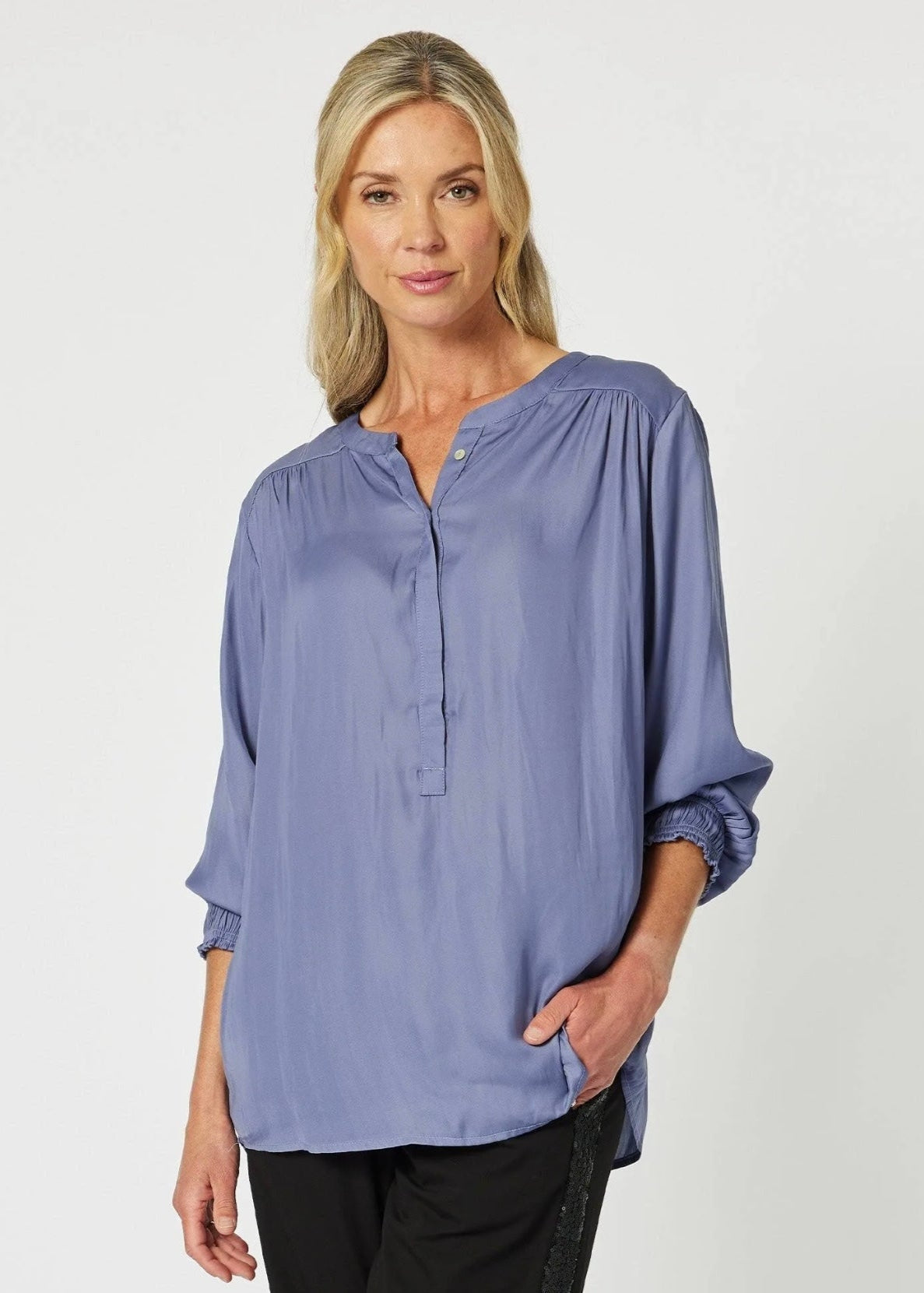 Luxe Nehru Top ~ Amethyst