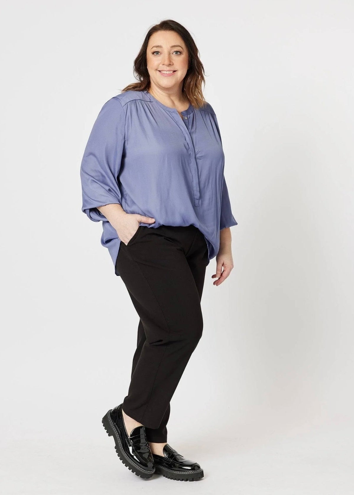 Luxe Nehru Top ~ Amethyst