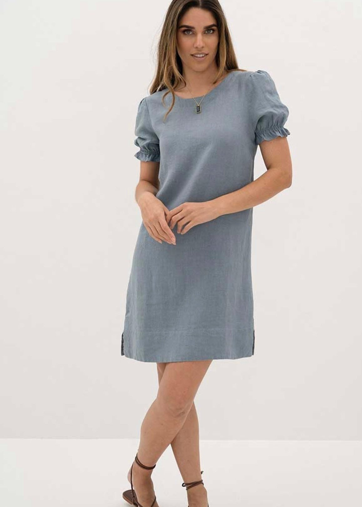Sana Shift Dress ~ Storm Blue