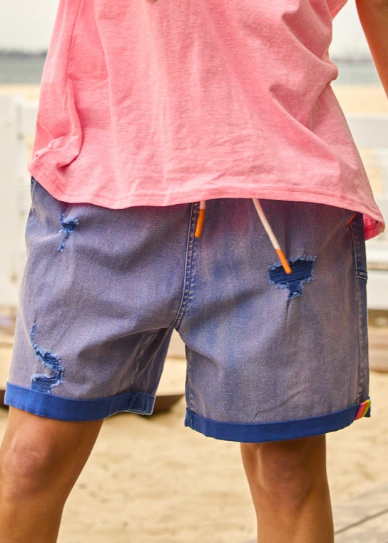Vintage Blue Denim Shorts