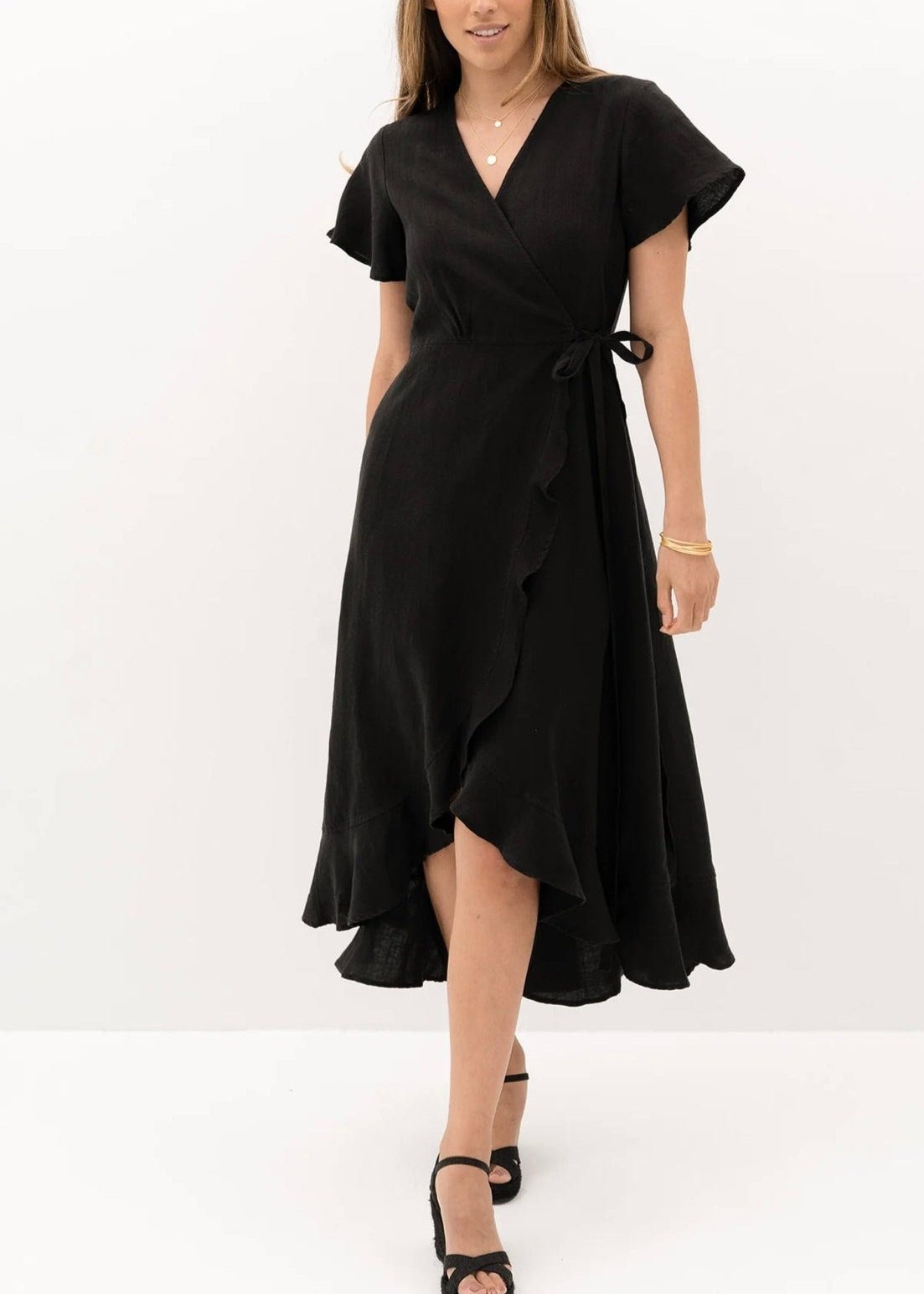 Kai Wrap Dress ~ Black