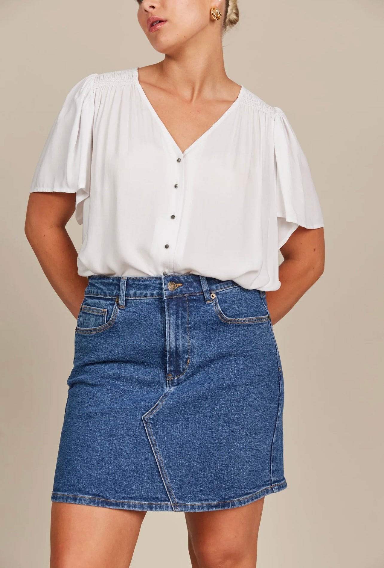 Margot Denim Skirt ~ Denim