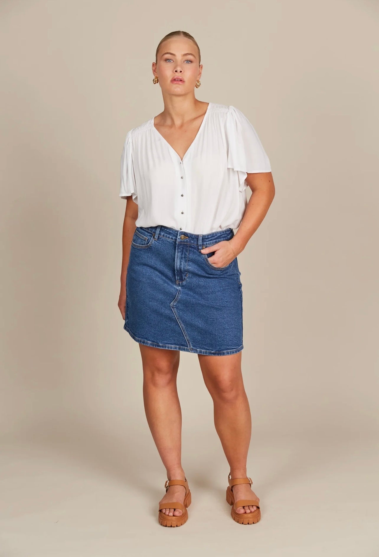 Margot Denim Skirt ~ Denim