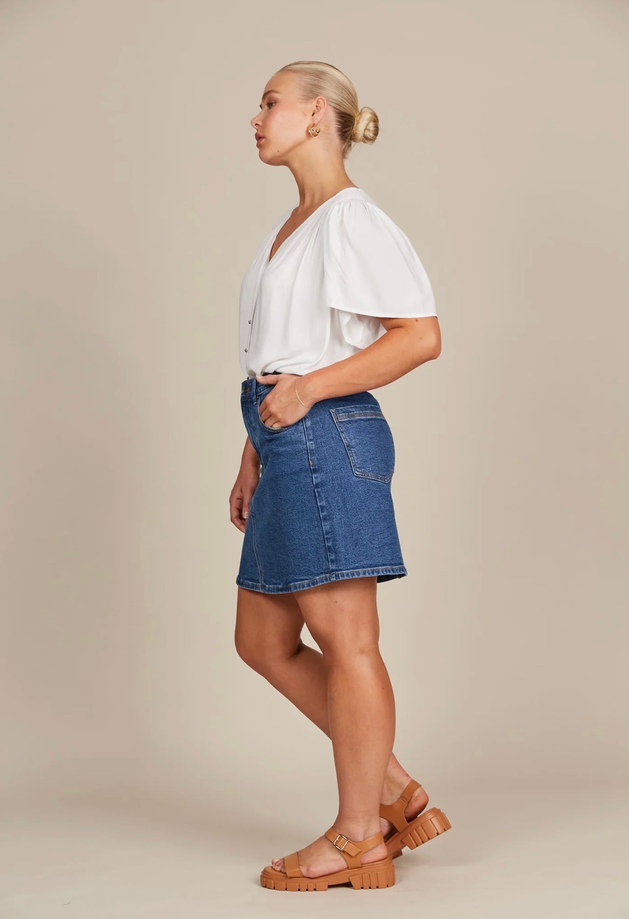 Margot Denim Skirt ~ Denim