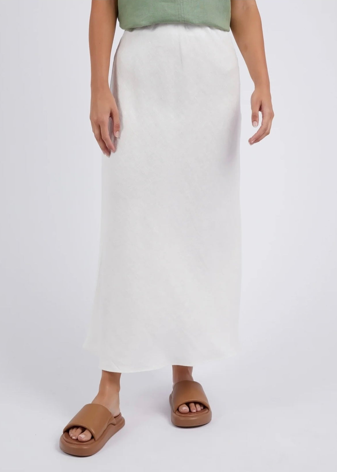 Lyon Slip Skirt ~ Vintage White