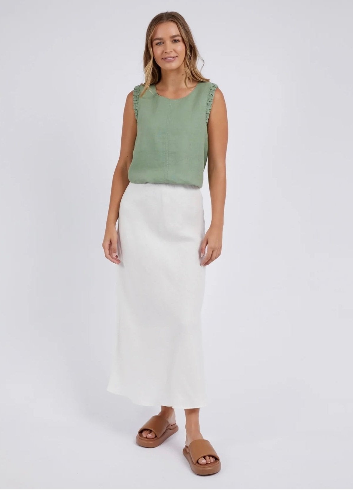 Lyon Slip Skirt ~ Vintage White