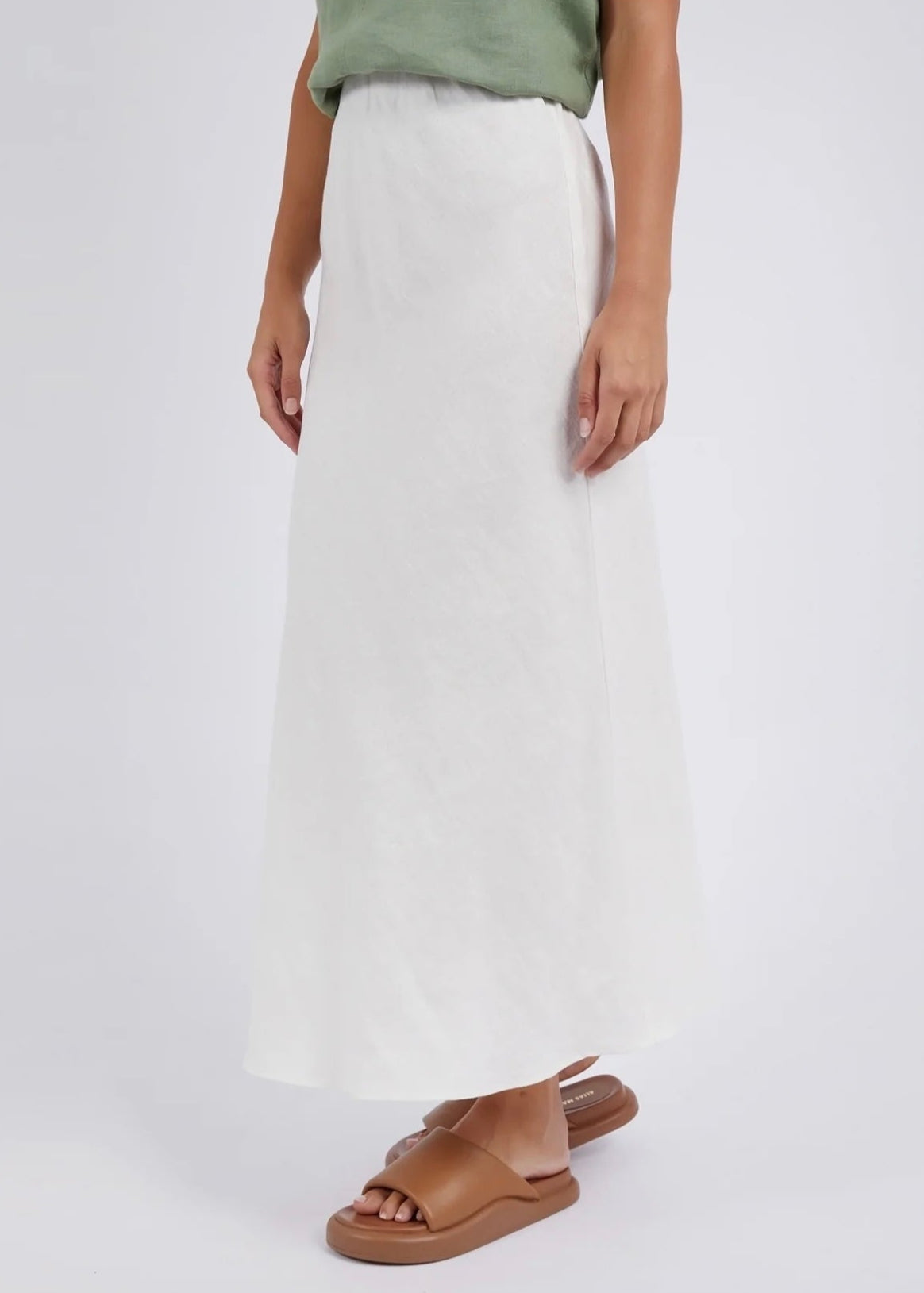 Lyon Slip Skirt ~ Vintage White