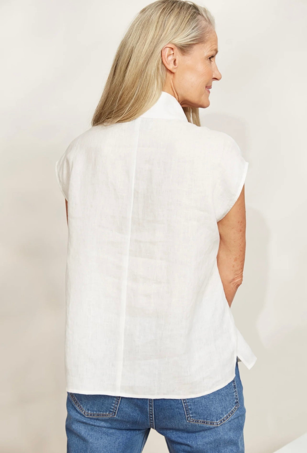 Halcyon Button Top ~ Opal