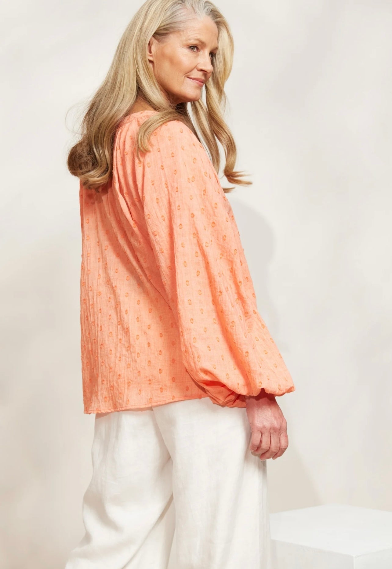 Zephyr Blouse ~ Papaya