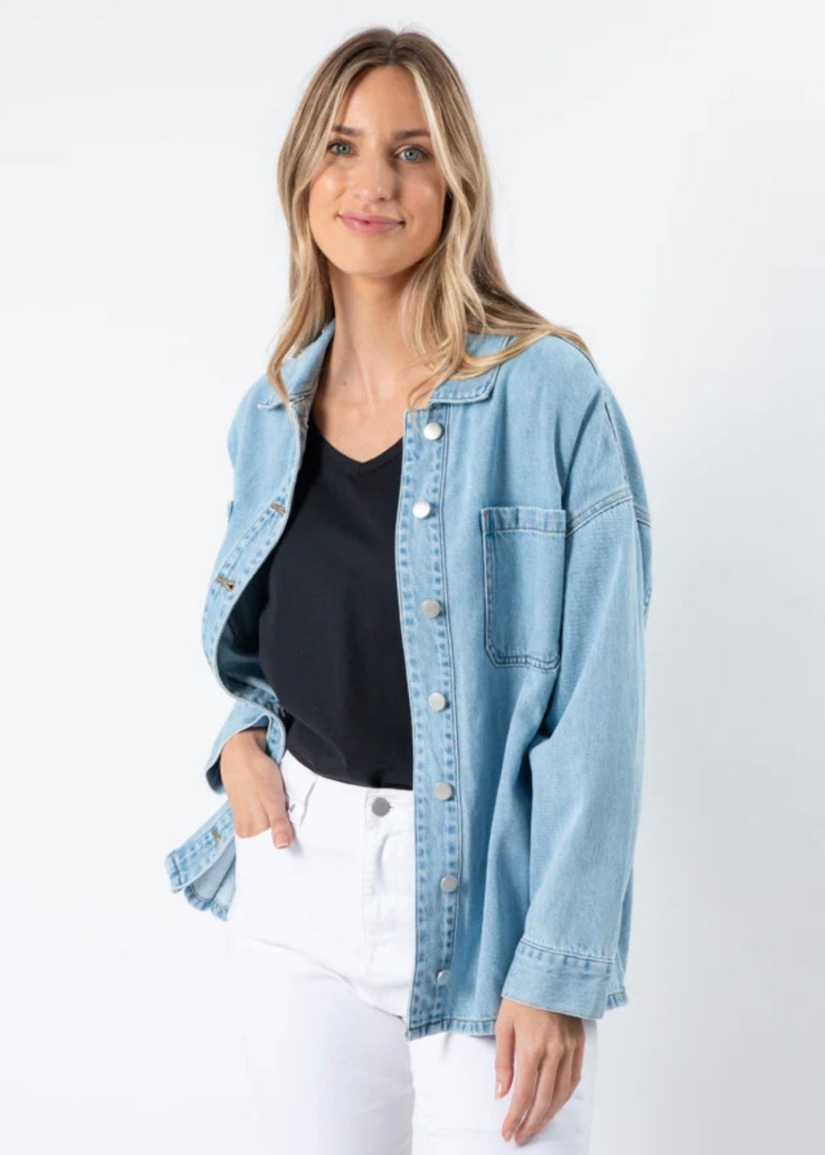 Zippy Shirt ~ Light Wash