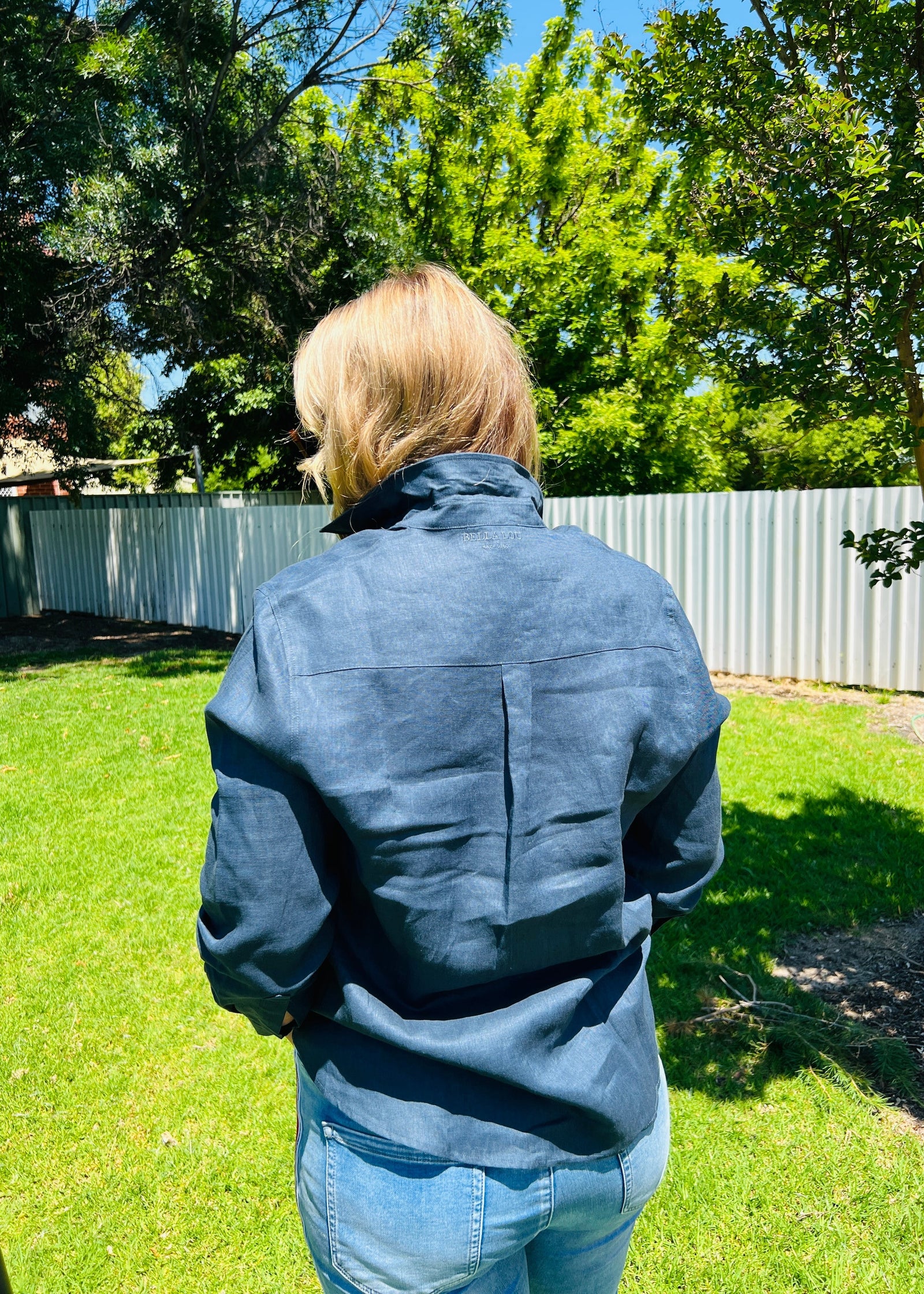 Boyfriend Linen Shirt ~ French Navy