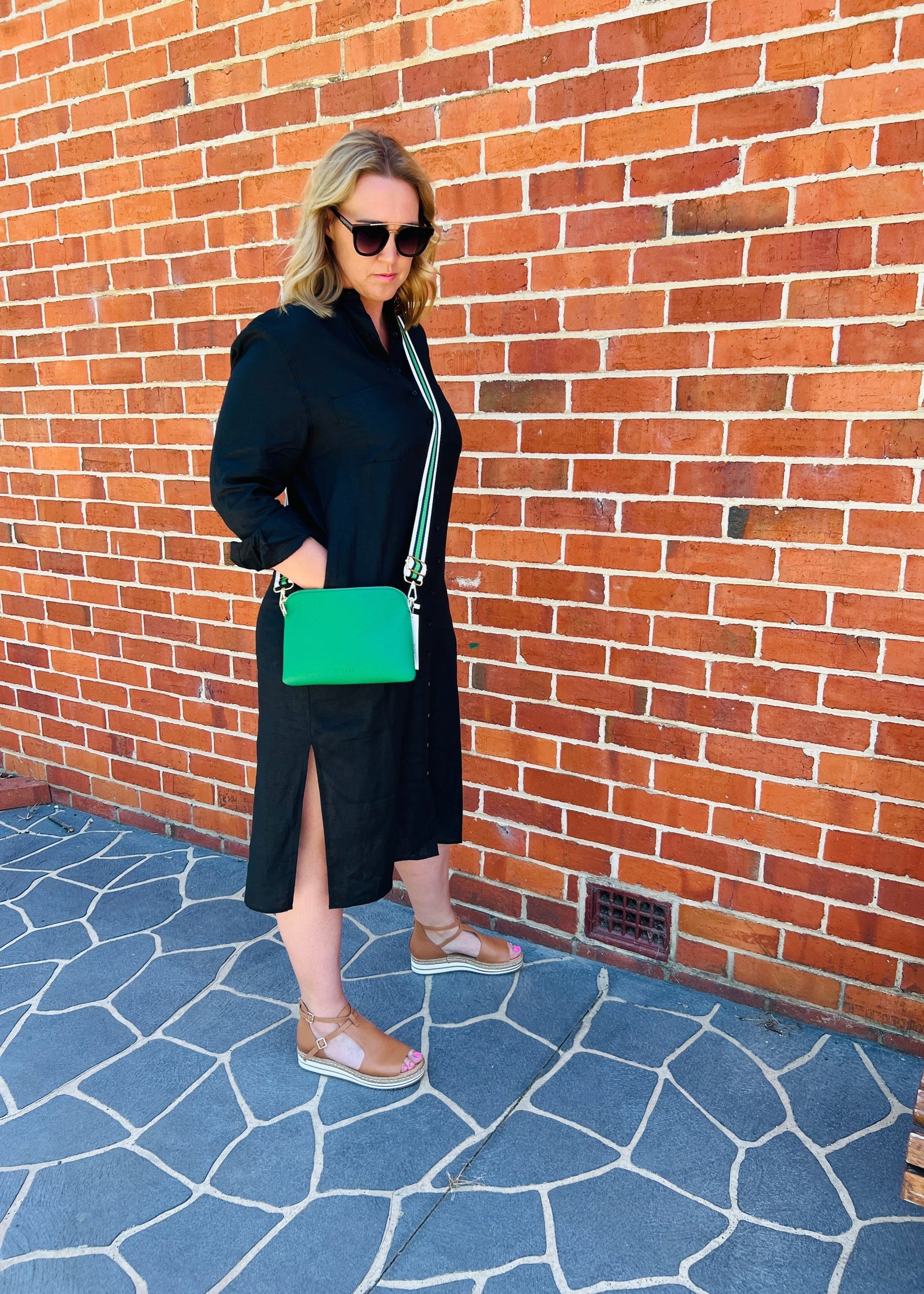 Boyfriend Linen Dress ~ Black