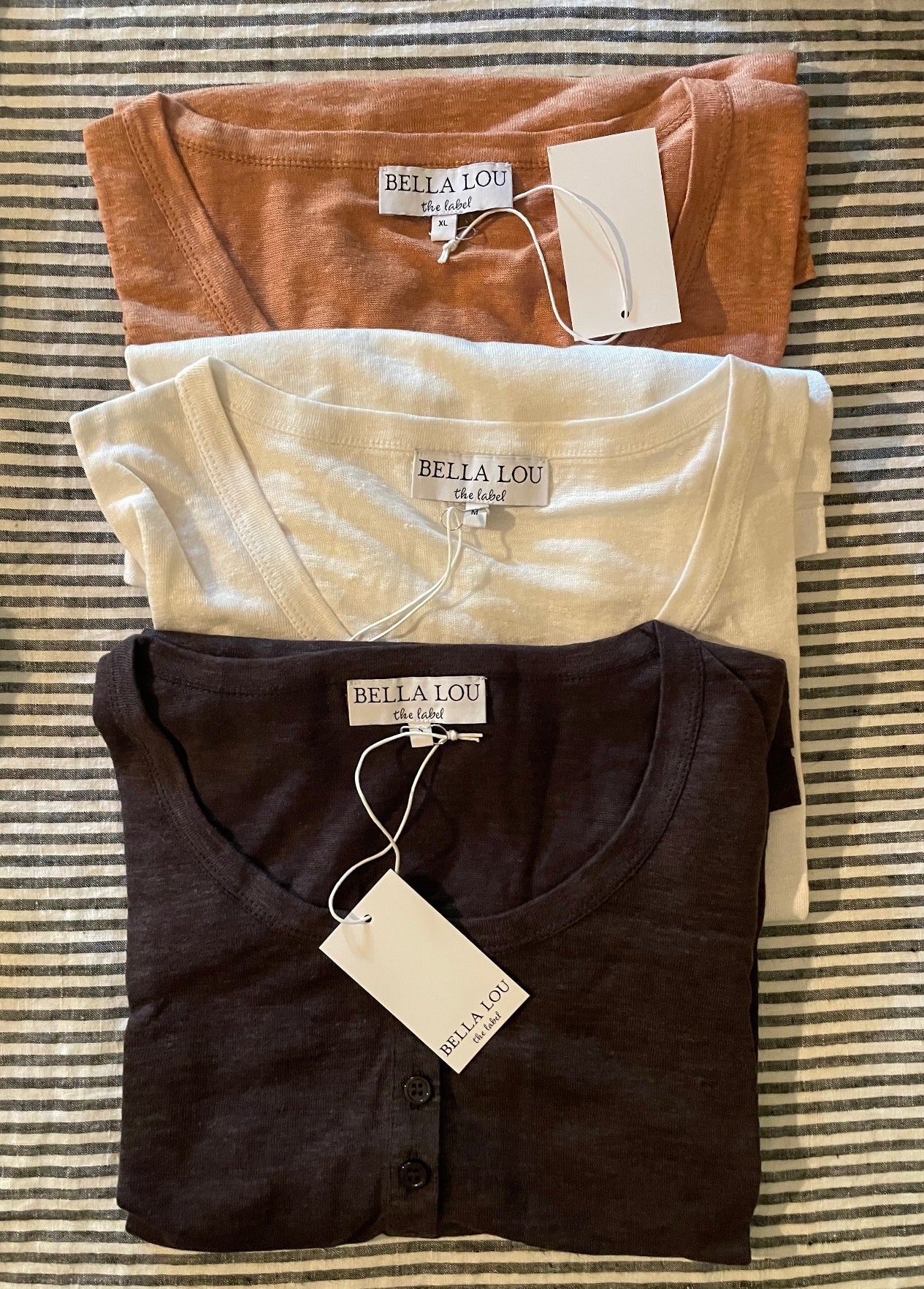 Grandpa Linen Top ~ Charcoal