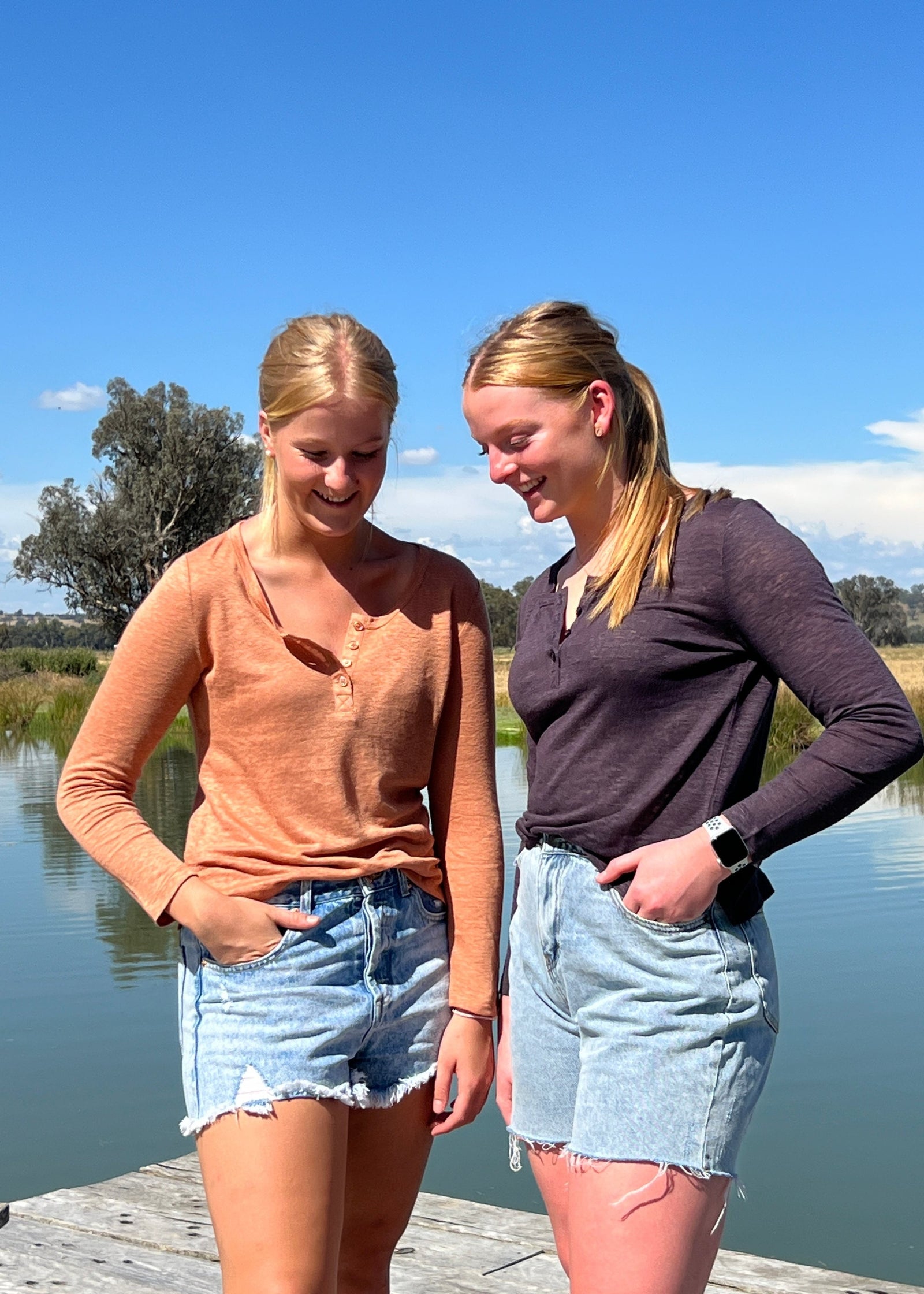 Grandpa Linen Top ~ Rust