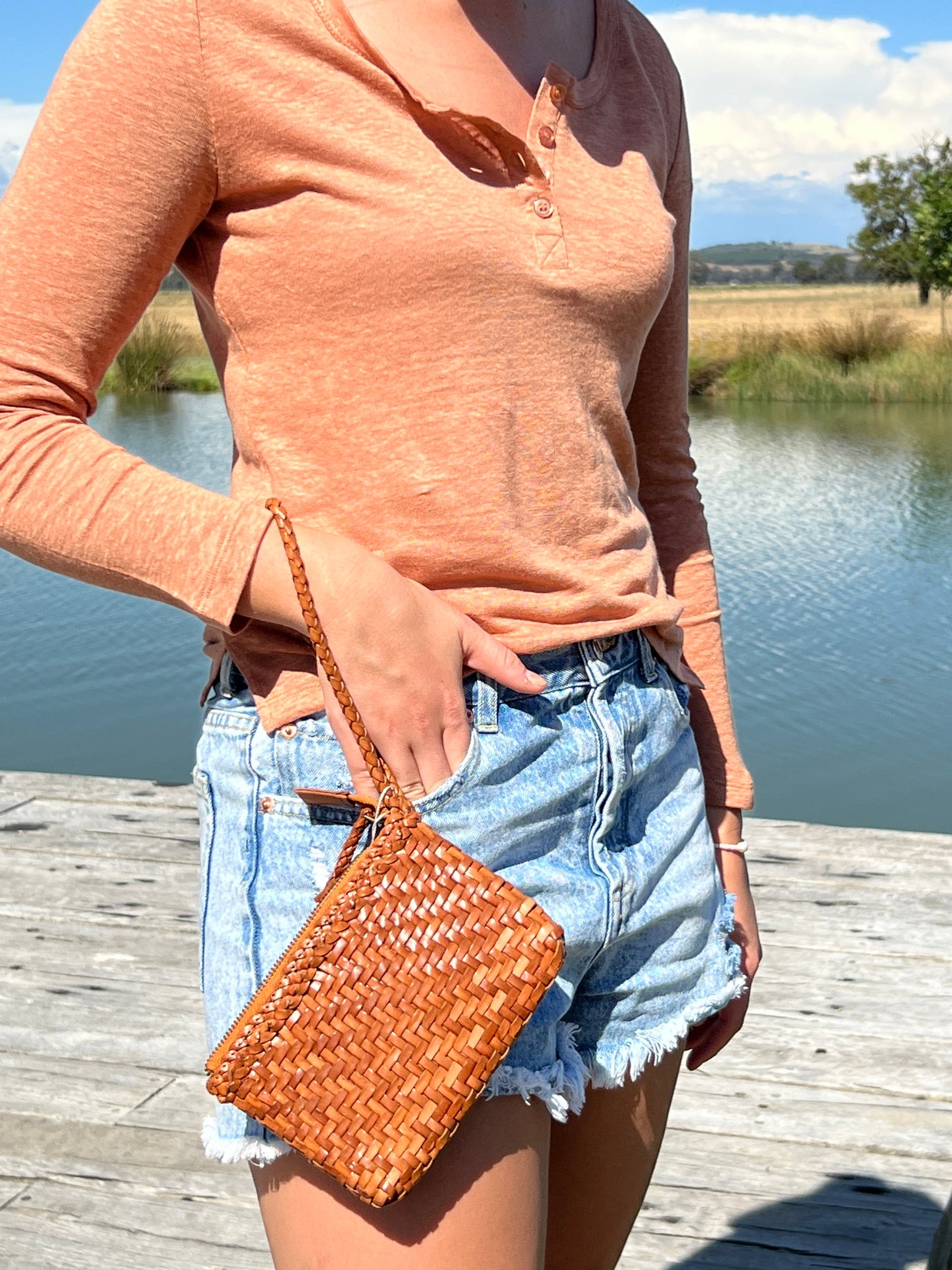 Grandpa Linen Top ~ Rust