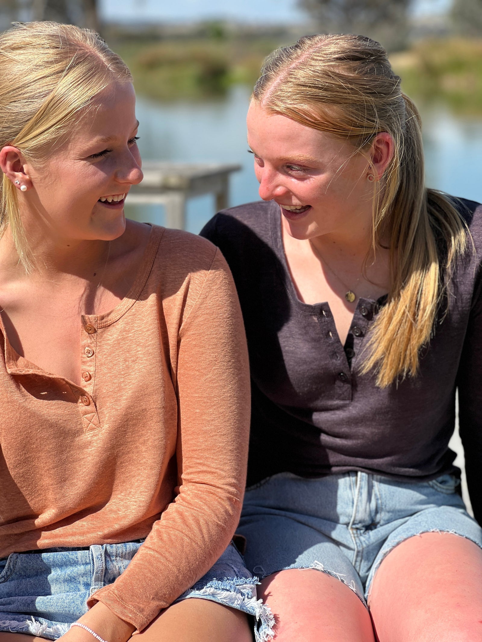 Grandpa Linen Top ~ Rust