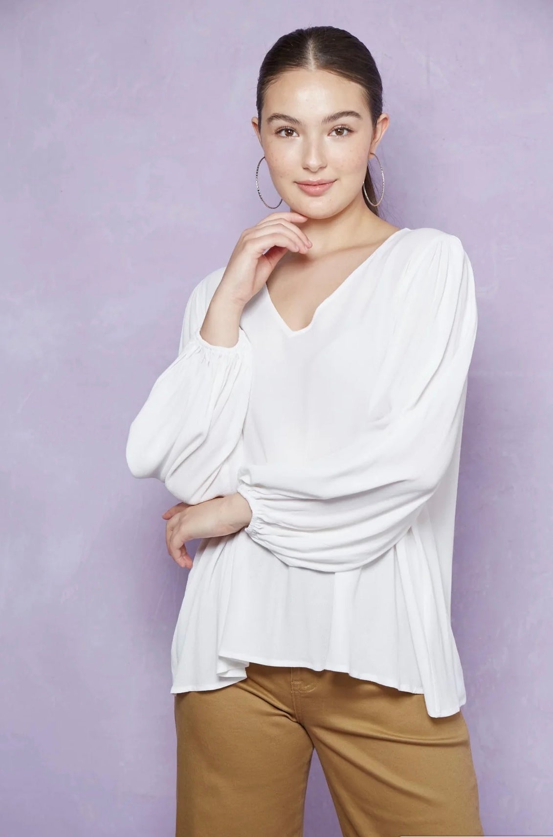 Coppola V Blouse ~ Dove