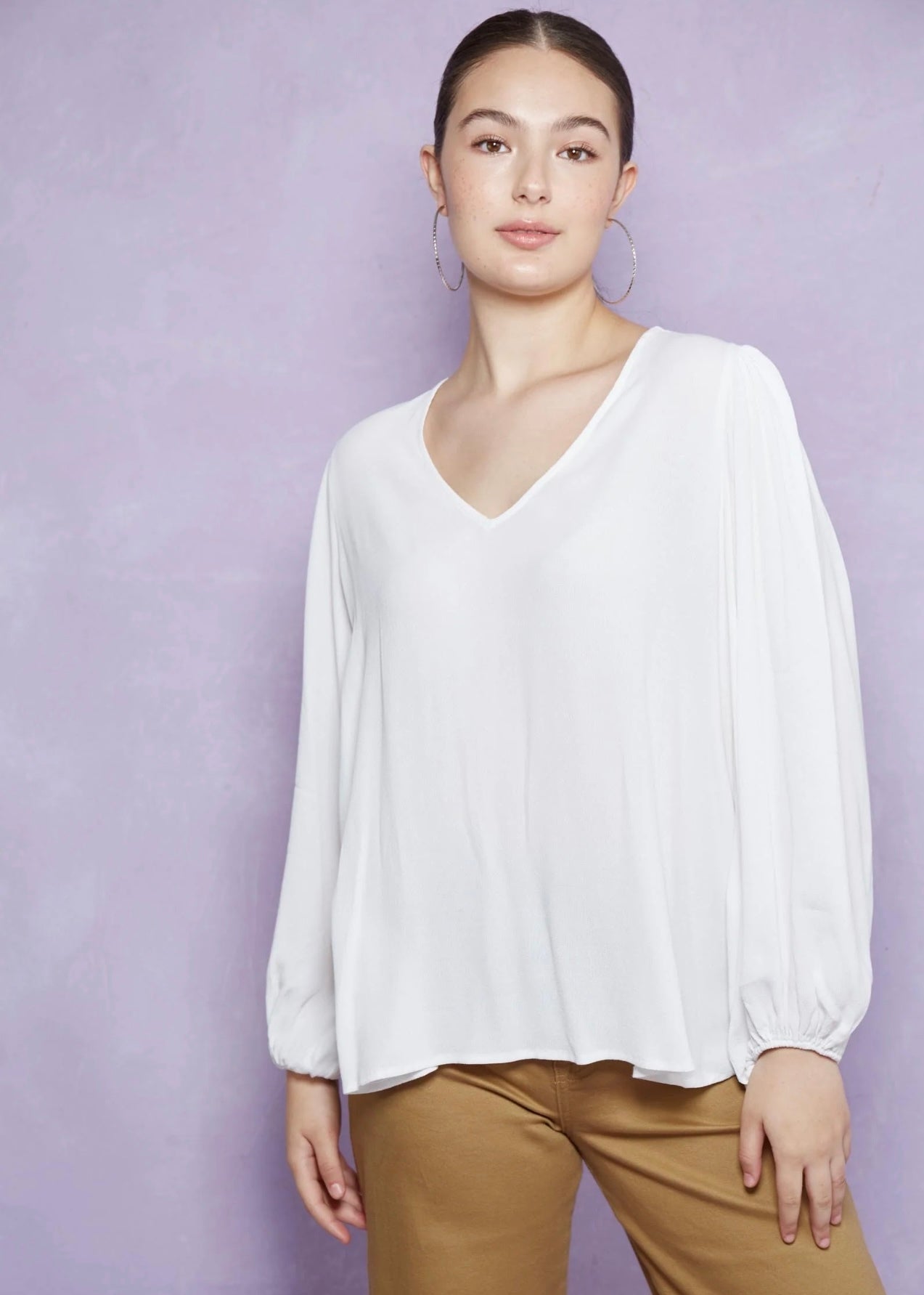 Coppola V Blouse ~ Dove
