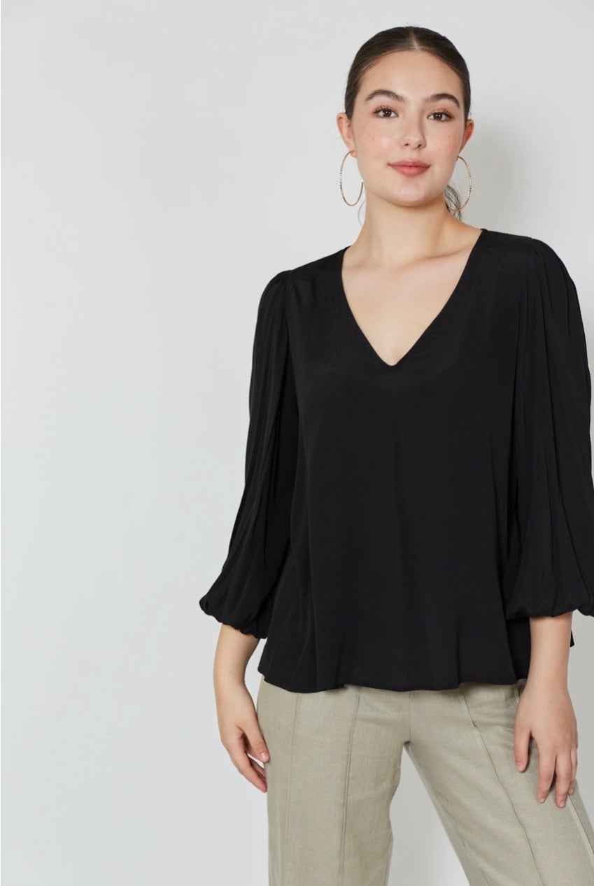 Coppola V Blouse ~ Onyx